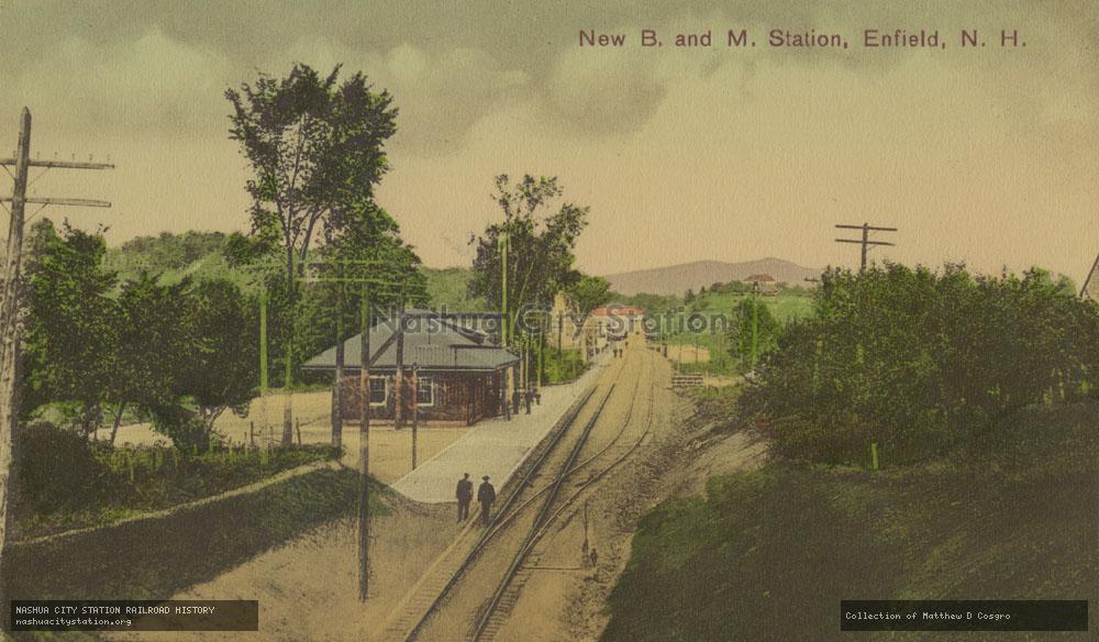 Postcard: New Boston & Maine Station, Enfield, New Hampshire